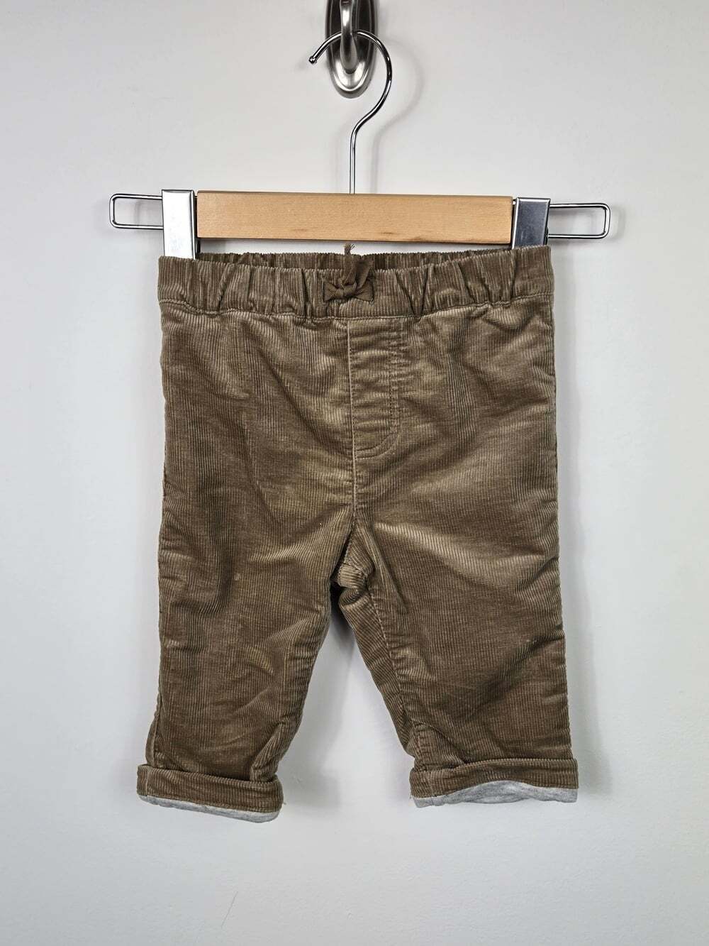 Rise Little Earthling Baby Corduroy Pants 6-9 Month Brown Lined Cottagecore Farm